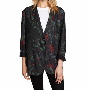 NWOT 6397 NY Floral Oversized Silky Blazer Small